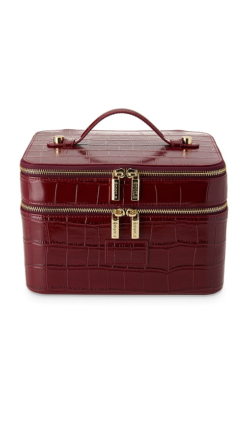 MALETA DE MAQUIAGEM DUO VANITY CASE in Burgundy Croc