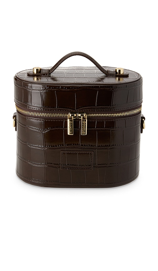x REVOLVE Oval Toiletry Case in Espresso Croc