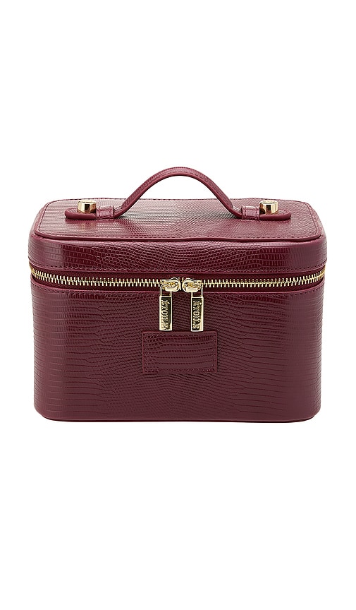 ETOILE COLLECTIVE Mini Vanity Case en Burgundy.