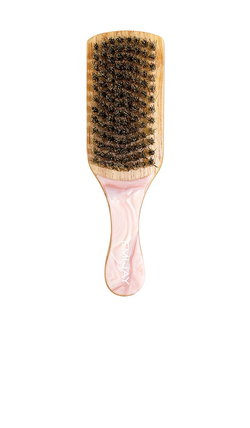 Mini Boar Bristle Brush in Pink Chantilly