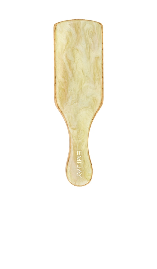 Emi Jay Mini Boar Bristle Brush - back view in Brown