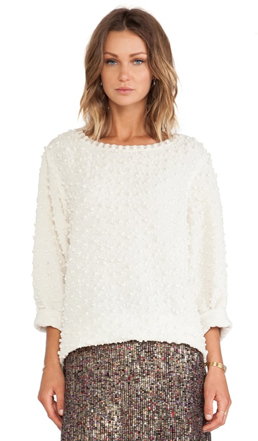 Lovers and Friends Camille Off Shoulder Sweater in White
