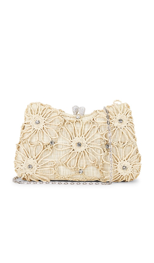 Emm Kuo Gustavia Raffia Flower Clutch