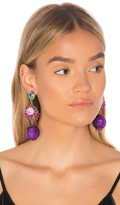 Elizabeth Cole Octavia Earrings In Purple Revolve Octavia Earrings Elizabeth Cole
