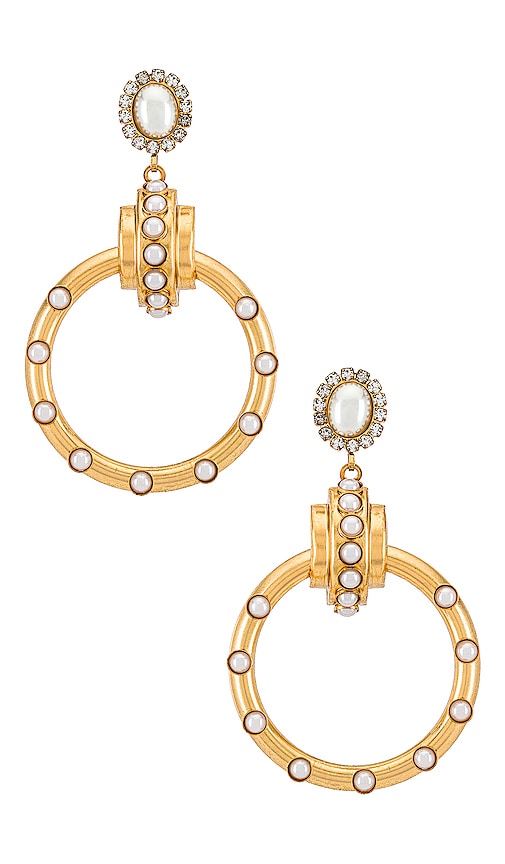 Click to view more detailed imagery on our partner's website Elizabeth Cole Aubree Earrings In Pearl