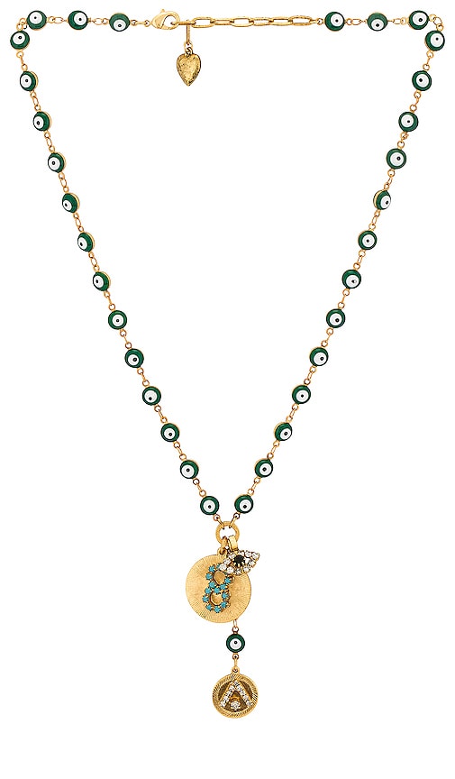 Shop Elizabeth Cole Galia Necklace In Green