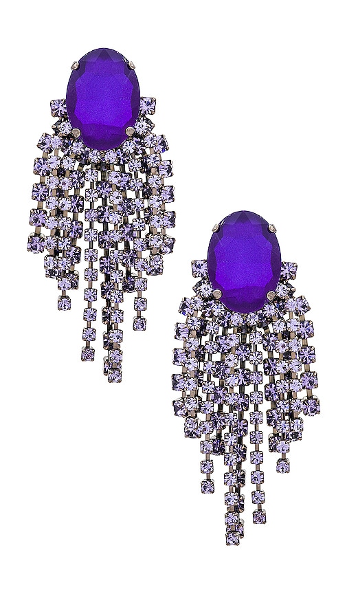 Elizabeth Cole Eliana Earrings in Purple.