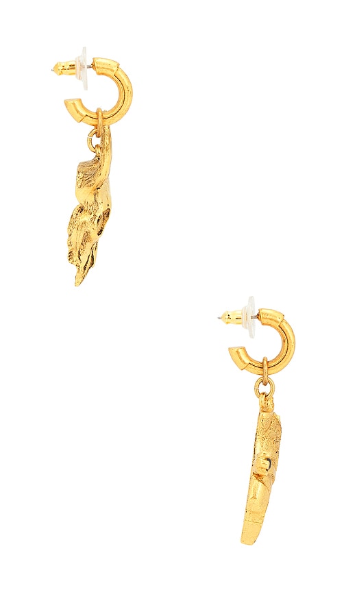  Elizabeth Cole Statement-ohrstecker Mit Anhänger Rowdy In Metallic Gold. 