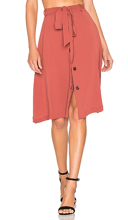 ELLEJAY Alyssa Skirt in Cinnamon