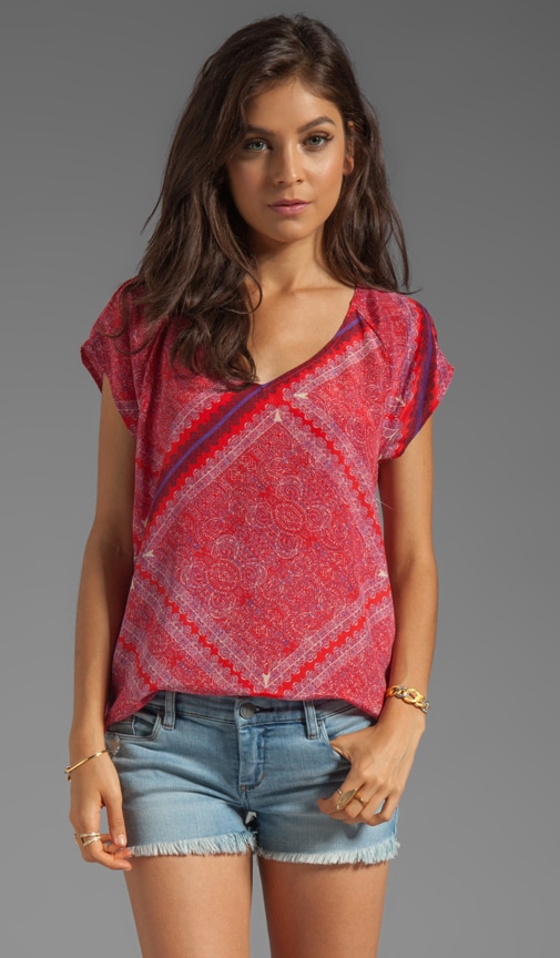 Tuscana Short Sleeve Silk Top