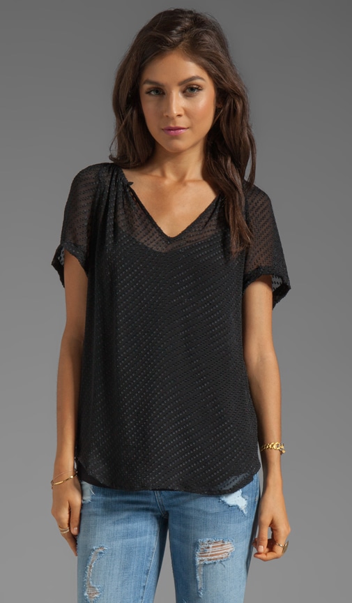 Parisienne Short Sleeve Silk Top