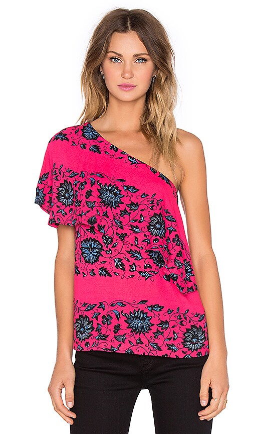 Ella Moss Hazeline Off The Shoulder Top in Raspberry