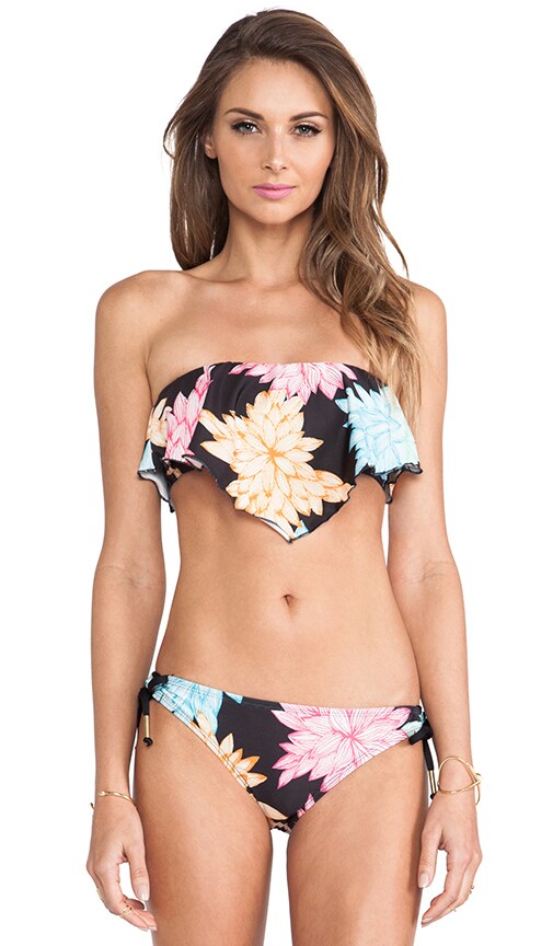 Belle Floral Ruffle Bandeau Top