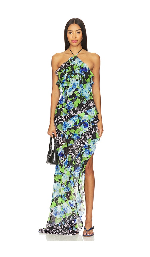 ELLIATT Briony Asymmetrical Maxi Dress