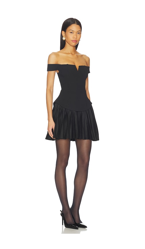ELLIATT Elva Off The Shoulder Mini Dress in Black. - size L (also in S, XS, M, XL)