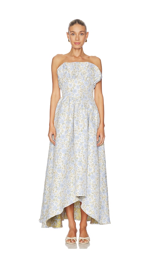 ELLIATT Floralie Strapless Gown in Blue. - size L (also in S, XS, M, XL, XXL)