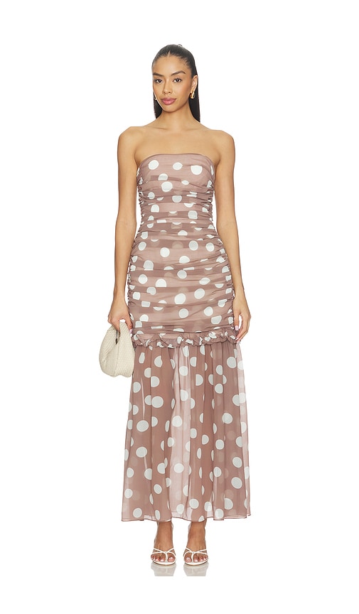 Sola Polkadot Strapless Gown