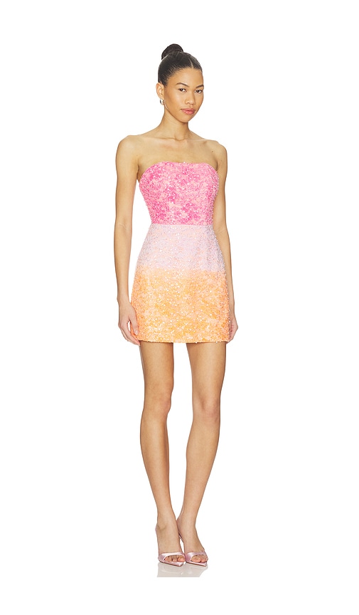 ELLIATT Lumira Strapless Mini Dress in Pink,Peach. - size M (also in XS, S, XL)
