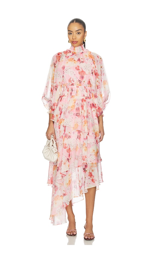 Elliatt X Revolve Astrid Midi Dress In Pink Multi