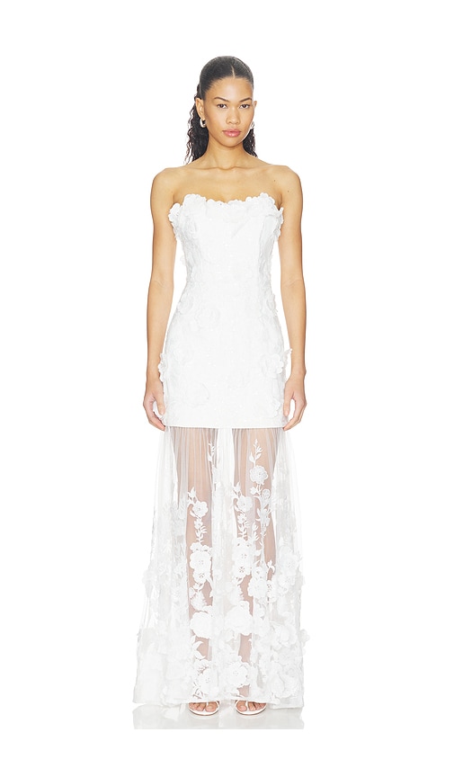 Elliatt Lorina Strapless Gown In White