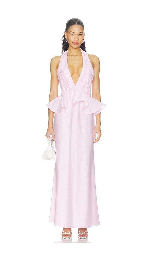 Fiorina Halter Neck Peplum Gown