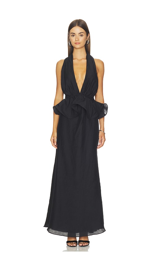 Fiorina Halter Neck Peplum Gown