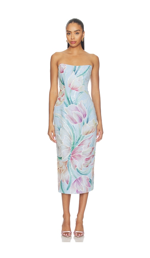 Priselle Strapless Midi Dress
