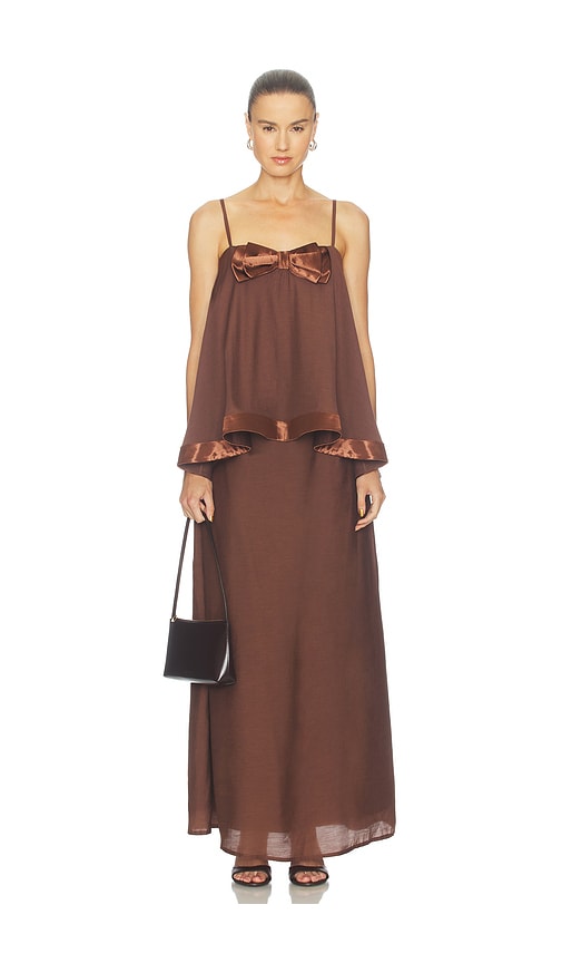 Rosera Satin Bow Maxi Dress