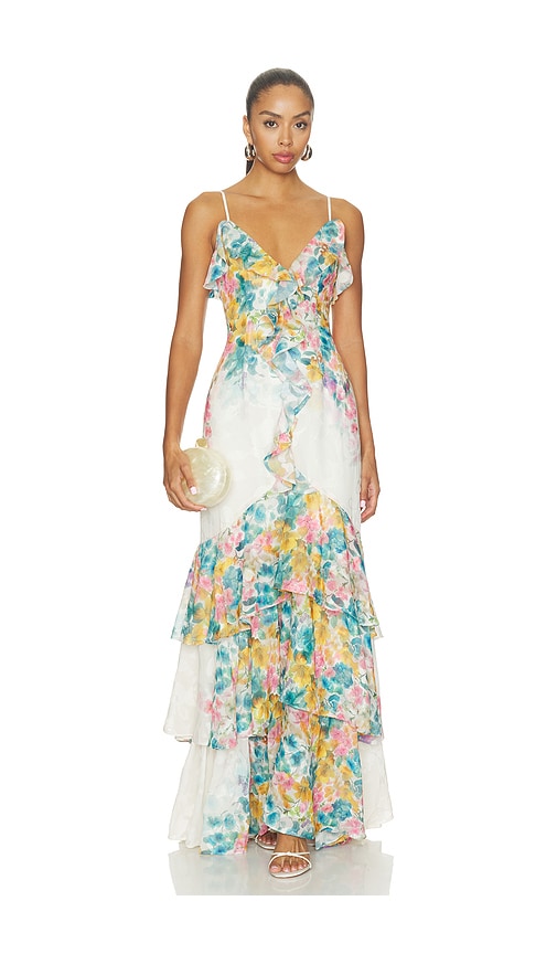 Clementina With Ruffle Detailing Maxi Dress