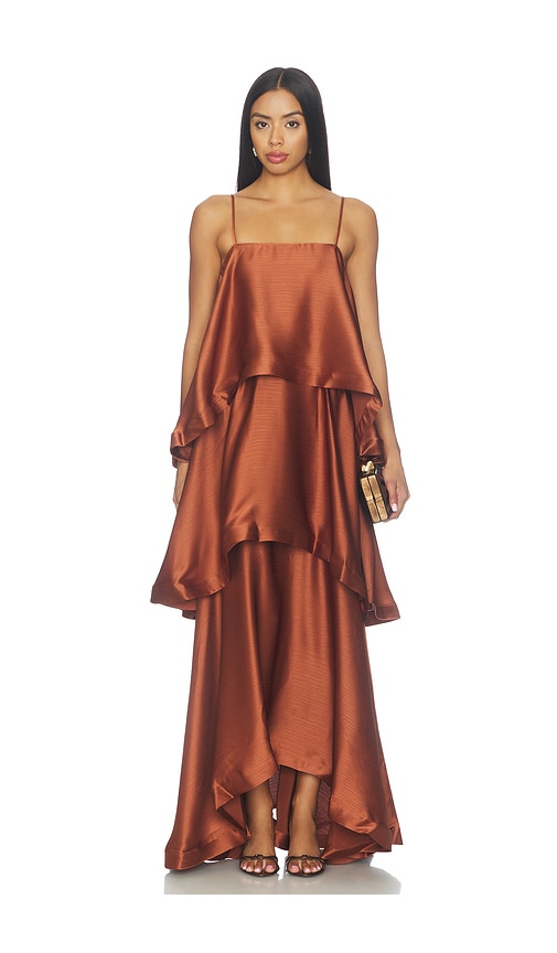MAXIVESTIDO TILLY by ELLIATT in Brown