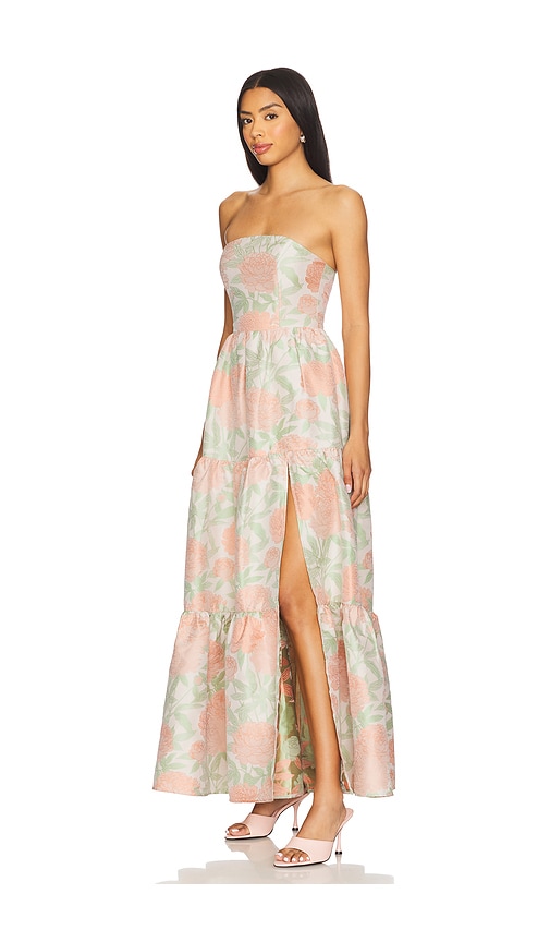  Elliatt Kleid Aus Jacquard In Peach,green. Größe S. Also In L. 