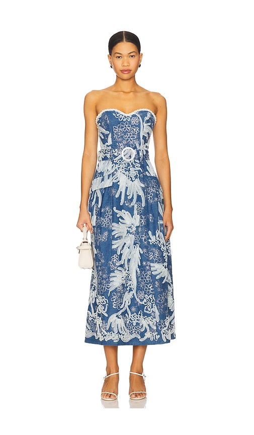 Anneliese Midi Dress in Blue. - size XXL (also in L, M, S, XL, XS)
