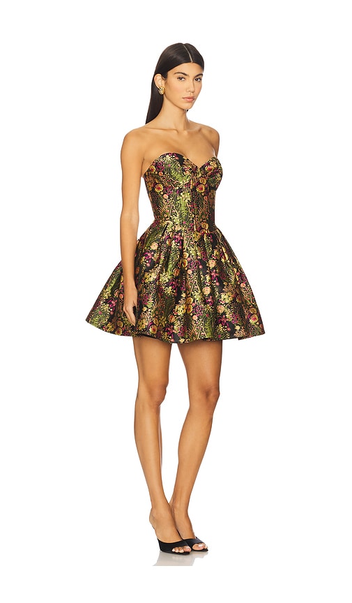 Elliatt Cindy Strapless Mini Dress In Green
