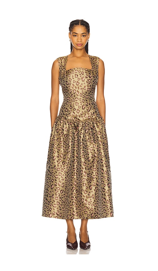Elliatt Delara Midi Dress In Green