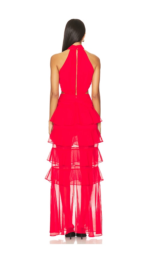  Elliatt Maxikleid Mit Nackenträgern Lilja In Red. Größe L. Also In Xxl. 