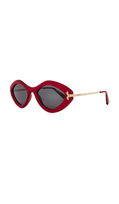 Pucci Oval Sunglasses In Red
