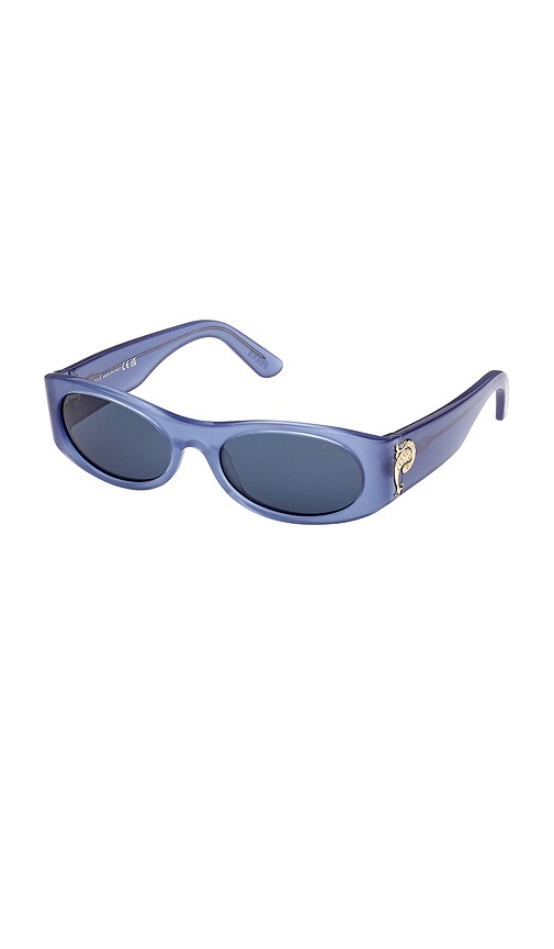  Emilio Pucci Oval Sunglasses In Blue. 