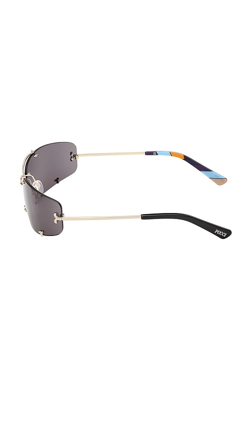  Emilio Pucci Rectangular Sunglasses In Grey. 