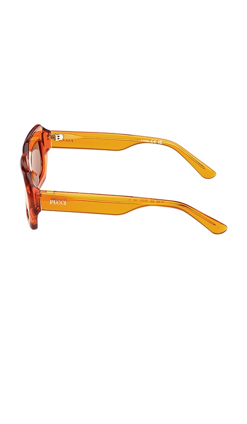  Emilio Pucci Square Sunglasses In Orange. 