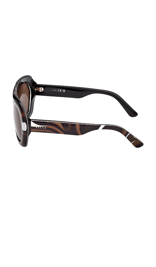  Emilio Pucci Geometric Sunglasses In Brown. 
