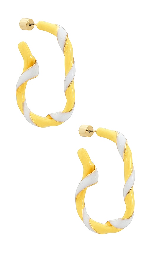 Shop Emma Pills Obsession Twist Earrings In 柠檬酒黄