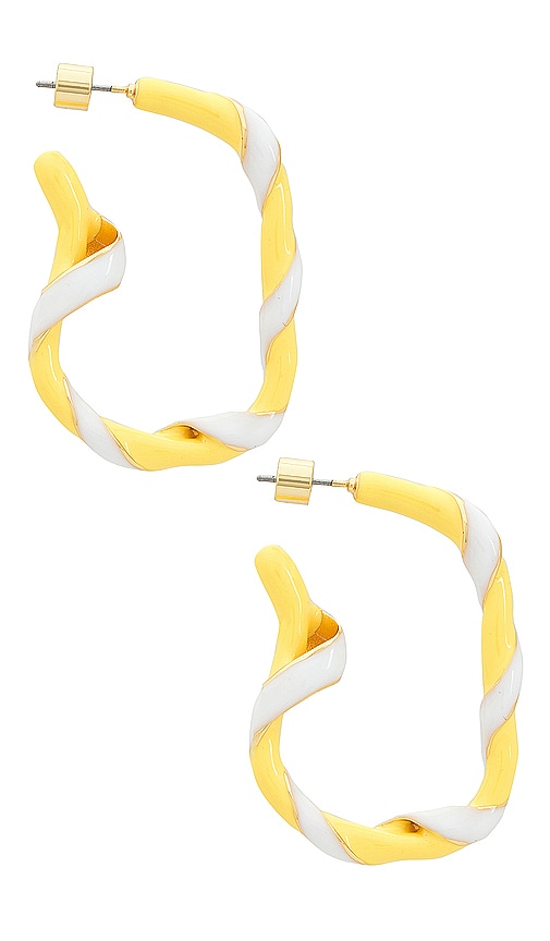 Shop Emma Pills Obsession Twist Earrings In 柠檬酒黄