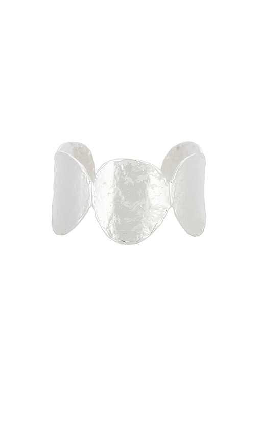  Emma Pills Sunset Hour Arm Cuff In Metallic Silver. 