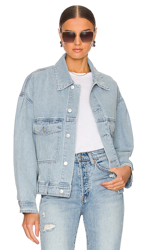 Ena Pelly Stella Denim Jacket in Mid Blue | REVOLVE