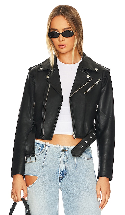 Ena Pelly Goldie Leather Jacket in Black | REVOLVE