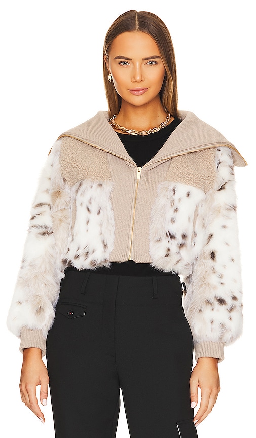 animal print fluffy jacket