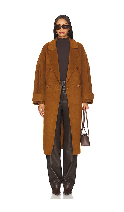 Ena Pelly Cecilia Wool Coat in Biscuit