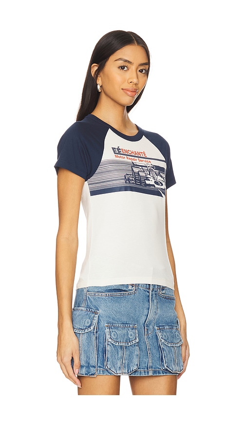 Enchante Raglan Baby Tee In Multi