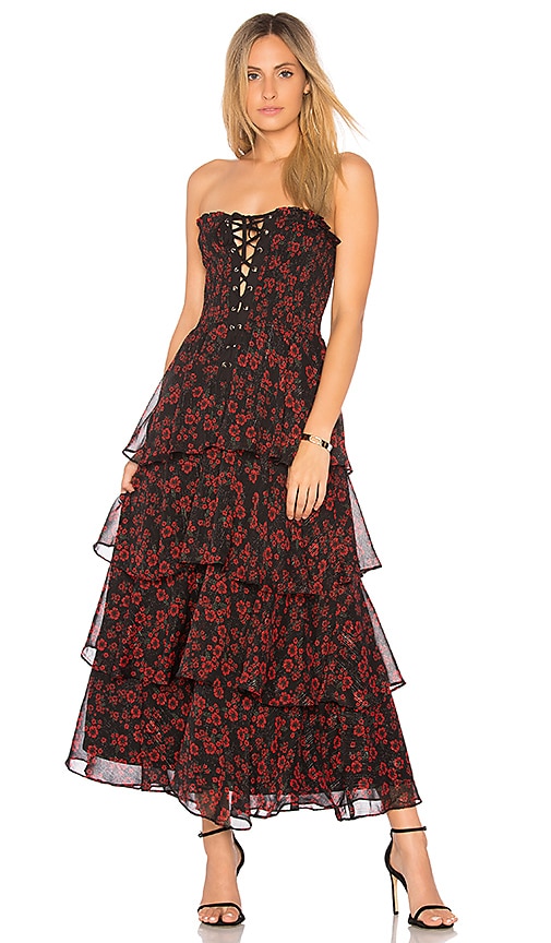 endless rose tiered maxi dress