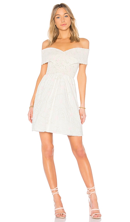 Endless Rose Off the Shoulder Dress in Off White